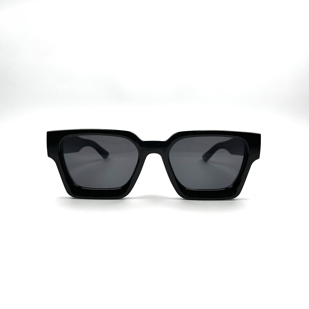 Urban Edge Rectangular Sunglasses - Black