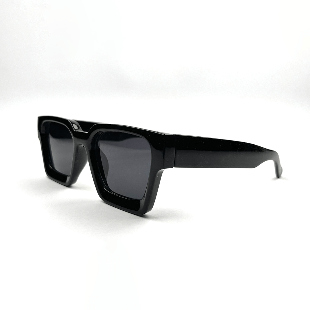 Urban Edge Rectangular Sunglasses - Black